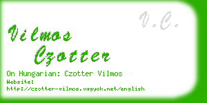 vilmos czotter business card
